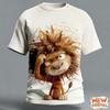 Abstract Funny Lion Pattern T Shirt For Men Cartoon 3D Printed Tees Summer