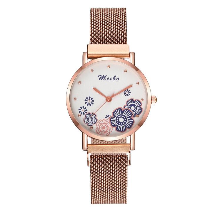 Orologio da Donna Meibo, Orologio Milanese Pigro Stampato Con Magnete