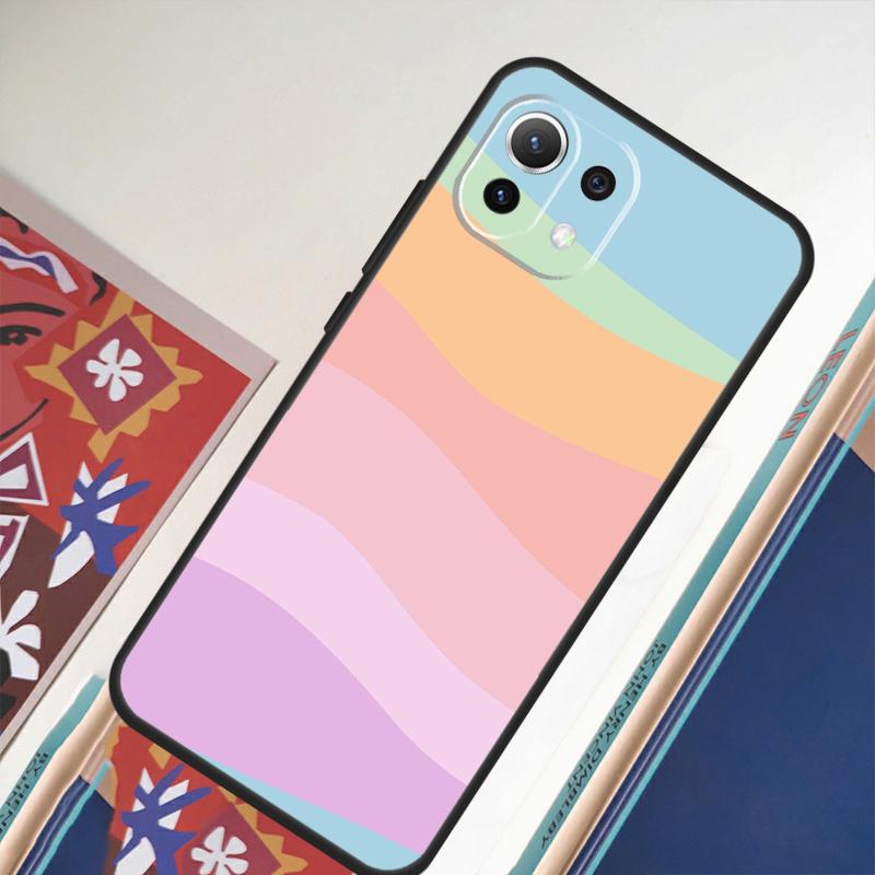 Colorful Rainbow Stripe For Xiaomi 11T 12T 13 Pro 12 11 Lite Phone Case For POCO F5 X5 Pro F4 X4 GT F3 M5 X3 Pro