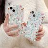 Full Screen Flower iPhone15promax Mobile Phone Case Apple 14 Transparent 13/12 Fine Hole Anti-drop 11
