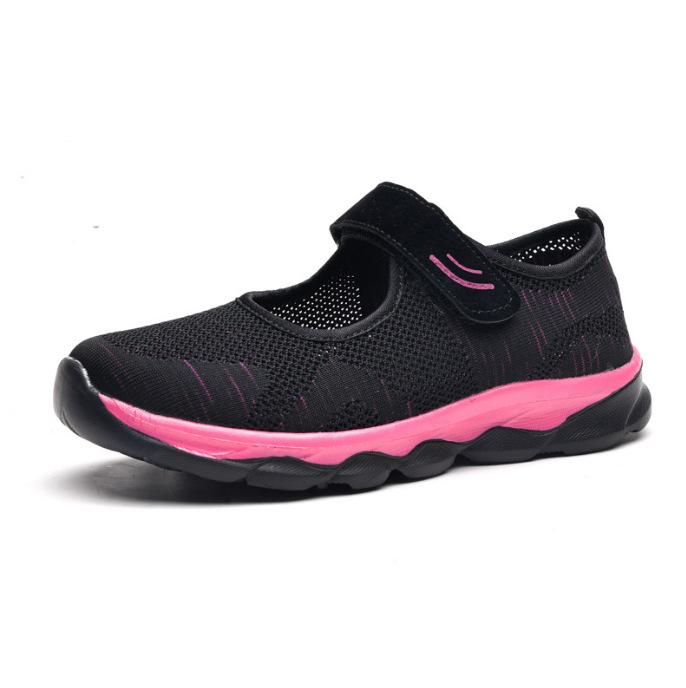 Summer breathable mesh shoes medium walking shoes soft sole comfortable large size
