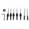 Durable 9PCS 1/4 Inch Hex Shank Countersink Drill Bit Set Adjustable Depth Stop Quick Change Counter Sinker Drill Bit Tapered