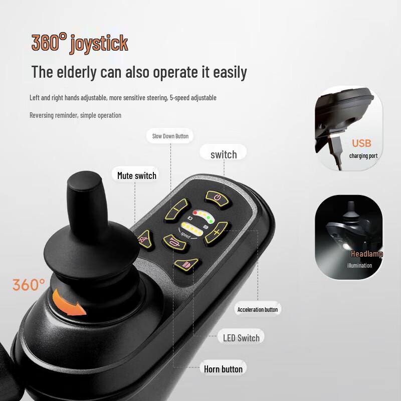 Yuwell D130EL Foldable Electric Wheelchair