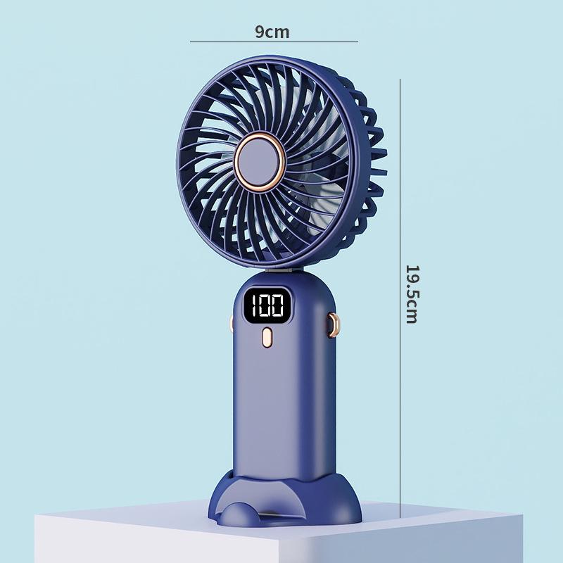 Smart Foldable Mini Fan: Outdoor Handheld, Desktop, Neck-Hanging with Digital Display 3