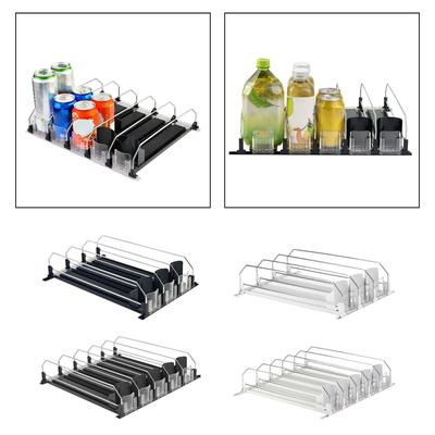 Drink Organizer for Fridge Automatic Drink Propeller Dustproof Easy To Assemble Can Dispenser for Garage Household