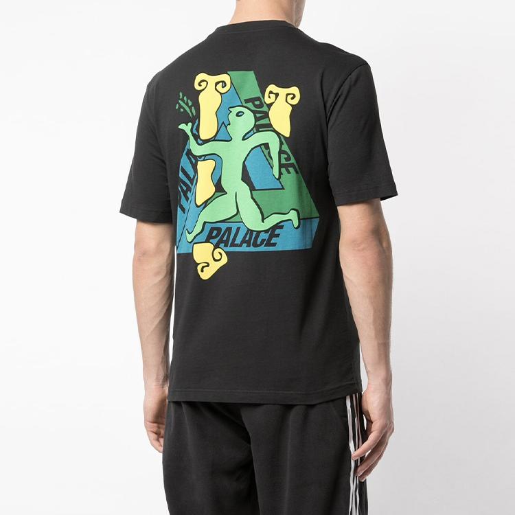 Palace Dancing Man Abstract Print Short Sleeve Tee Men Tops Black P13TS059