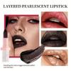 Rossetto perlato metallizzato, smalto per labbra scintillante e materiale di alta qualità, rossetto e smalto per labbra lucido e perlato a lunga tenuta, resistente all'acqua e al sudore
