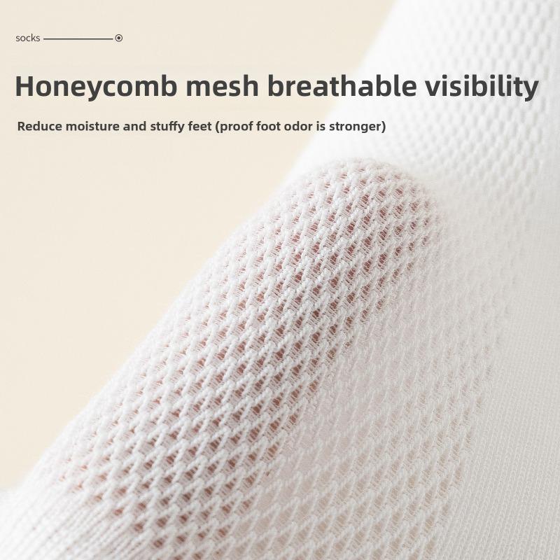 5 Paar Herren Sommer Dünne Baumwolle Einfarbig Anti Geruch Schweißabsorption Flacher Ausschnitt Nahtlose Bootssocken