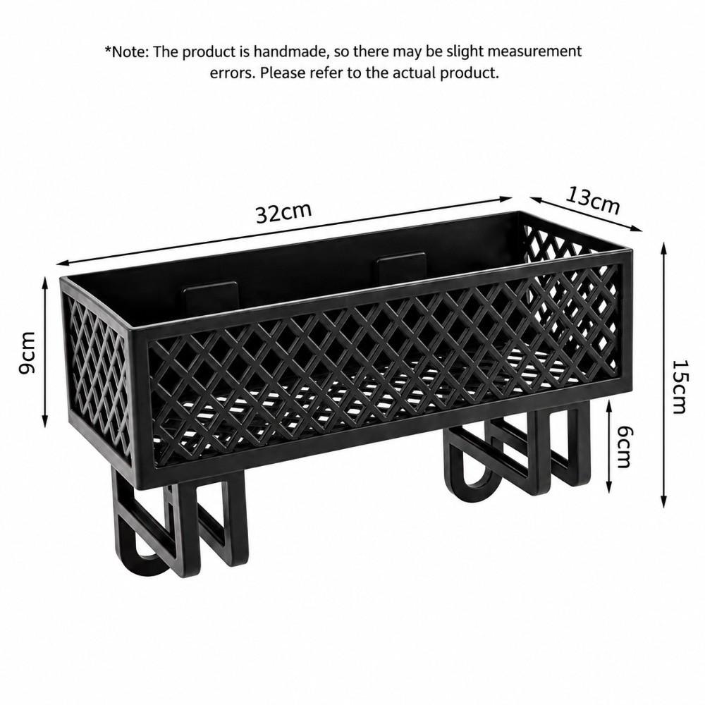 Black White Color Bathroom Organizer Raised Bracket Bathroom Storage Holder Sink Countertop