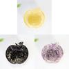 Water Crystal Resin Apple Shape Storage Tray With Elegant Plant Design For Office And Home Decor
