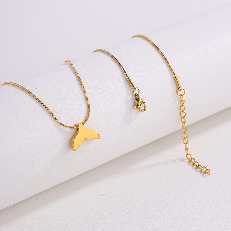 Small Love Heart Star Flower Charm Clavicle Chains Girl Neck  New Stainless Steel Snake Chains Choker Necklace for Women