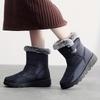 Wasserdichte Winterstiefel für Damen, neuer Kunstpelz, langer Plüsch-Schneestiefel, Plateaustiefeletten für Damen, warme Baumwoll-Paarschuhe