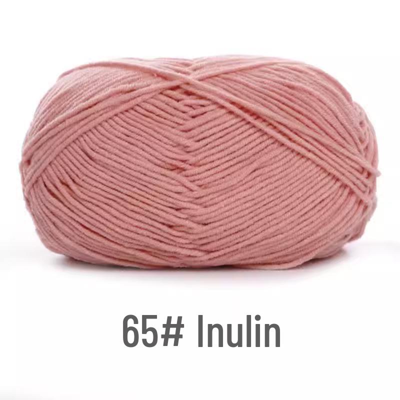 Gomitolo di Filato di Cotone Pettinato a 4 Capi per Lavorare all'Uncinetto Bambole, Coperte, Borse e Scarpe Pacchetto Materiali Fai da Te