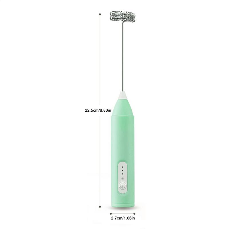 Milk Frother Rechargeable Handheld Frother Removable Kitchen Gadgets Reusable Baking Tool for Home Restaurants Coffee Shop