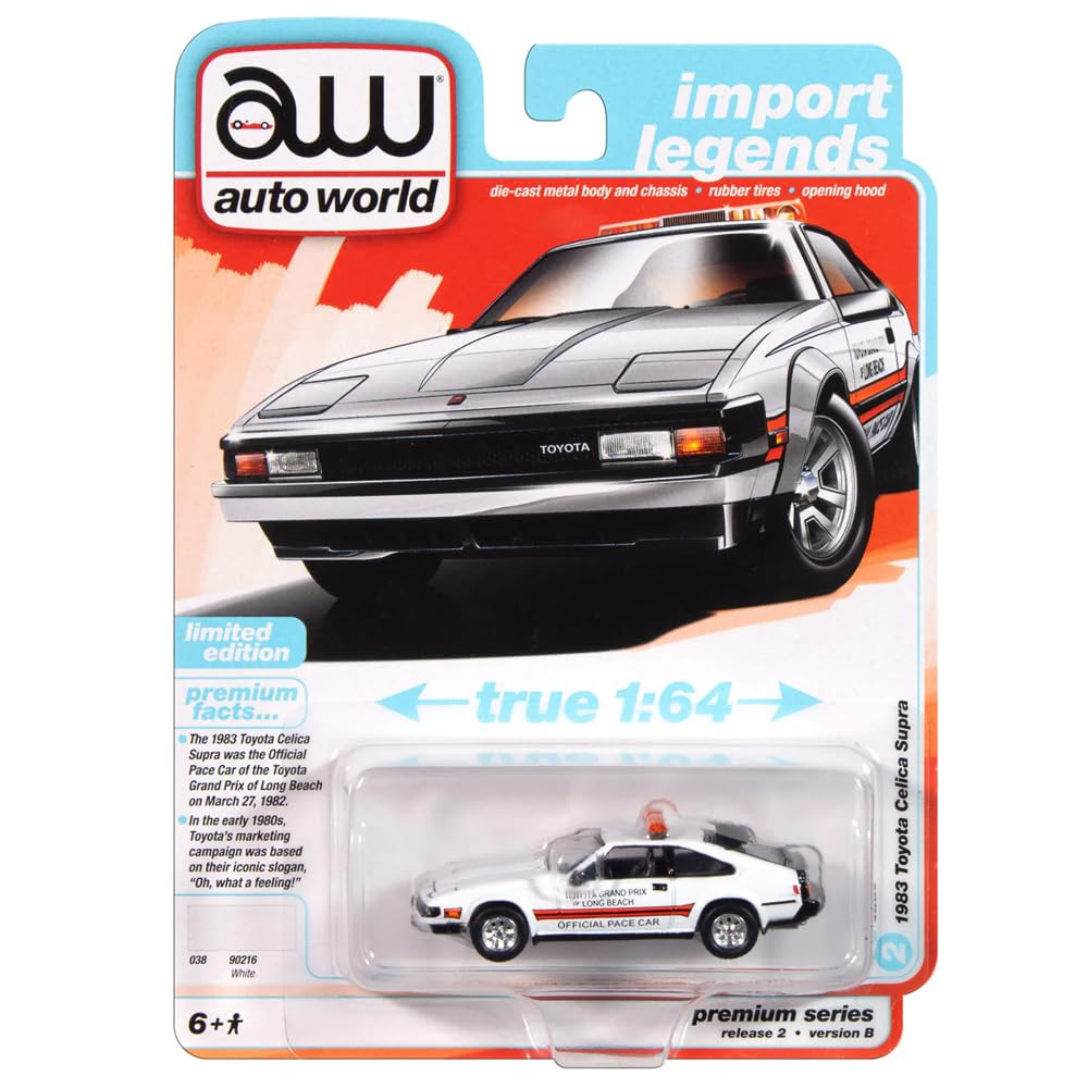 Auto World scale PREMIUM RELEASE 2 1983 TOYOTA CELICA SUPRA PACE - 1/64 (OFFICIAL CAR) AW64442-B02 [Item]