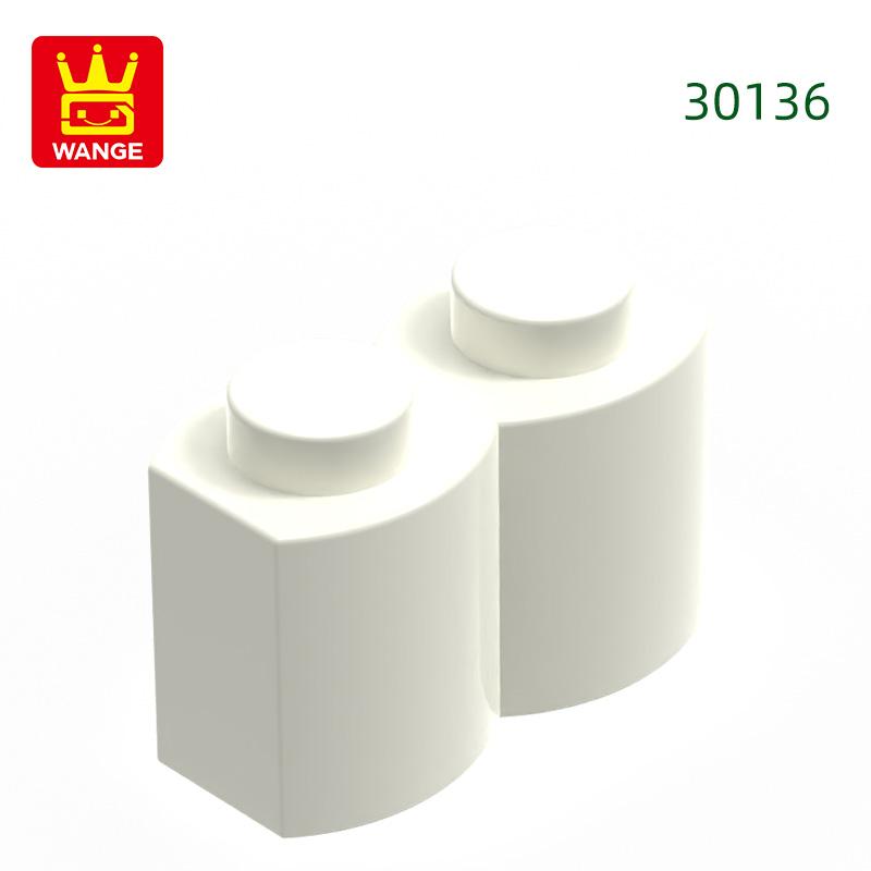 80Pcs/lot 30136 S Shape 2 Holes Construction Bricks MOC Wall Accessories Works With Featuring Blocks Kids Playthings Gift Idea Box