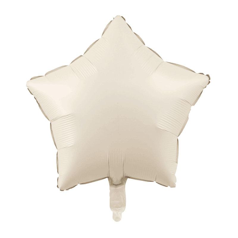 18-calowy balon w jednolitym kolorze w kształcie brzoskwiniowego serca i pentagramu, dekoracja na przyjęcie urodzinowe, ślubne, gwiazda, folia aluminiowa, gaz