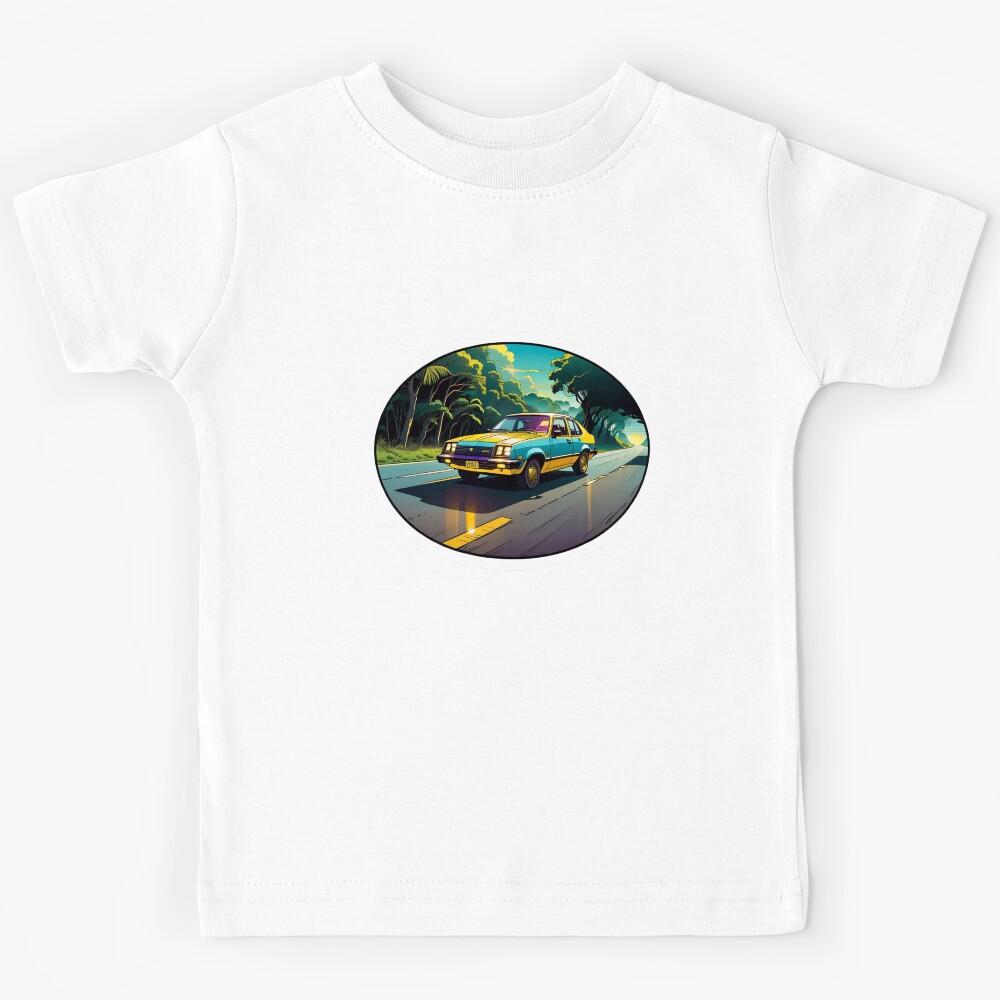 Classic Vintage Car On The Road Kids T-Shirt 140