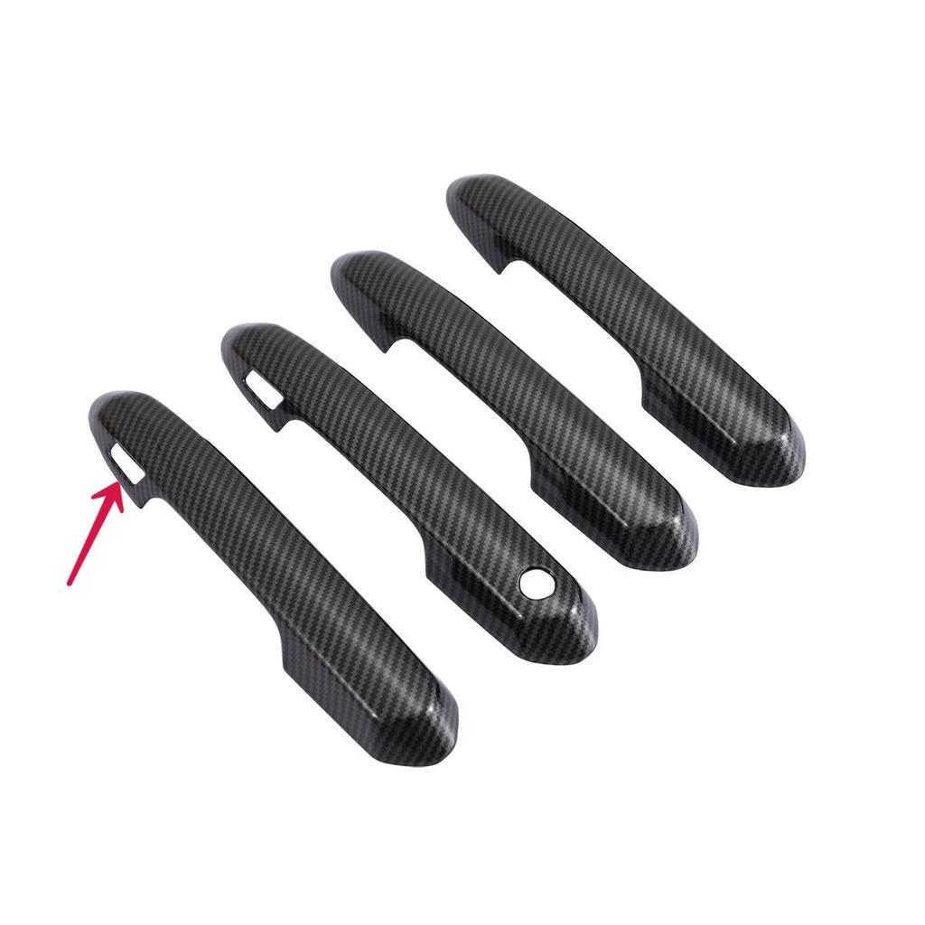 For Toyota Highlander Kluger    Carbon Car Exterior Door Handle Frame Protect Decoration Cover Trim Accessories