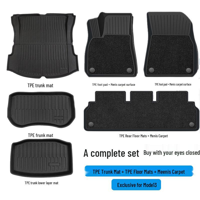 Custom TPE Floor and Trunk Mats for Tesla Model 3 & Y