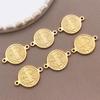 Stainless Steel Cross Round Bracelet Necklace Pendant DIY Connector Jewelry Accessories