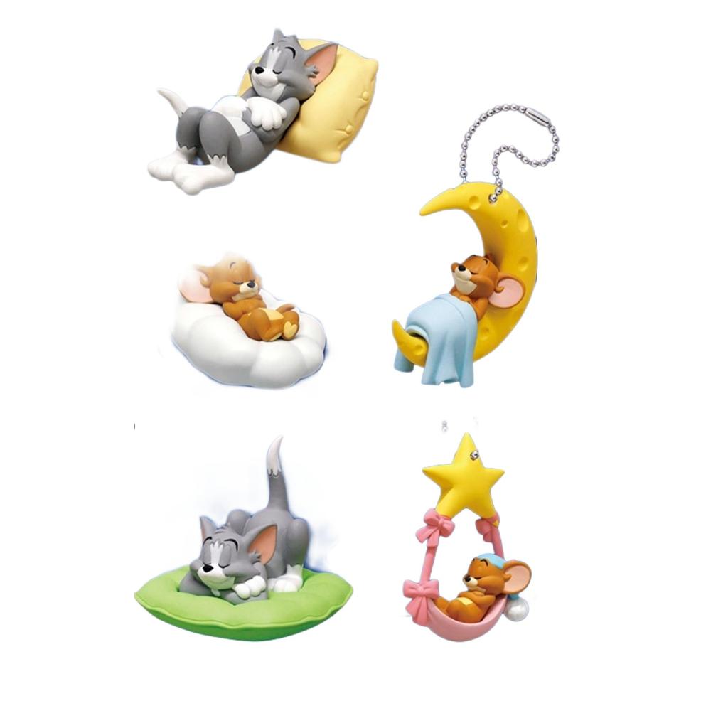 Takara Tomy Arts Tom and Jerry Sleepy Friends Complete Set of 4 Types Capsule Fig. × (Gachapon Toy)