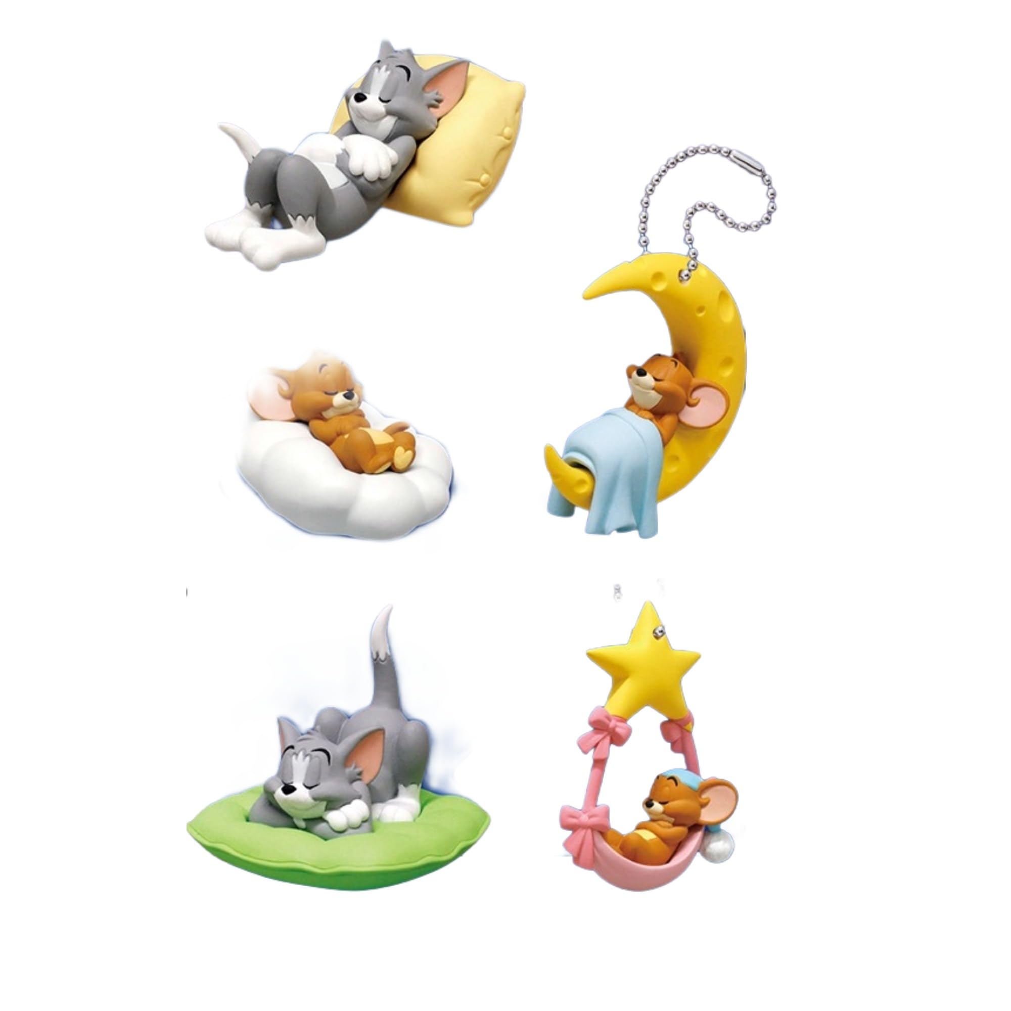 Takara Tomy Arts Том и Джерри Сонные друзья Полный набор из 4 видов Капсульные фигурки. × (Игрушка Гачапон)