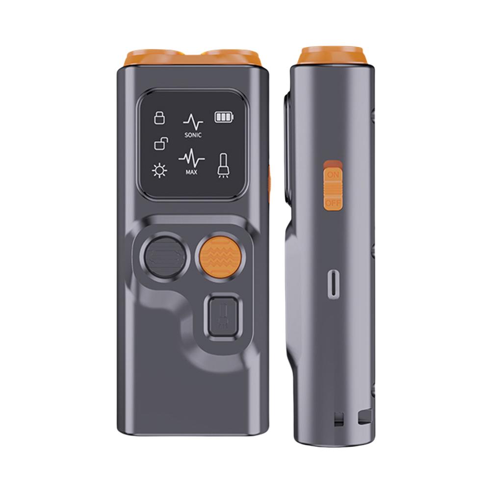 Ultrasonic Dog Bark Deterrent Device with LED Flashlight Rechargeable Anti-Barking Device Dog Chaser for Indoor Outdoor Use