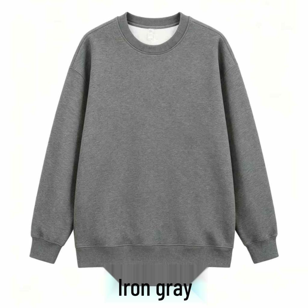 Unisex Heavyweight Cotton Crew Neck Sweatshirt - Minimalist Japanese Style