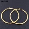 Gold Silver Color Round Small Big Hoop Earring for Women Stainless Trendy Jewelry Wholesale Earings Women Accessories
