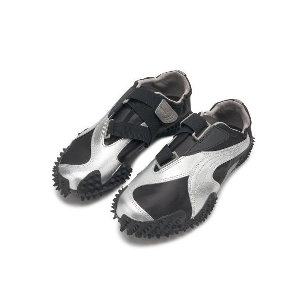 Puma Mostro Power & Grace Rahat Çok Yönlü Deri Kumaş Düşük Bilekli Koşu Ayakkabıları Unisex spor ayakkabı Siyah Gümüş 399827-06