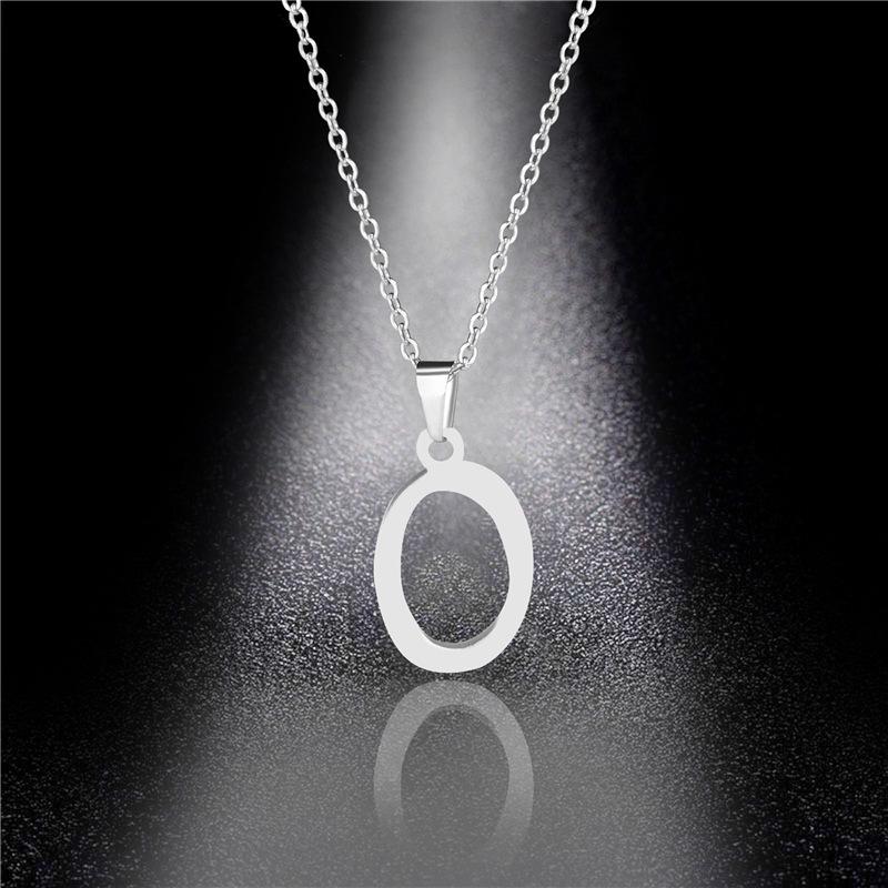 Simple English Letter Necklace Collarbone Chain Women Fashion Jewelry 26 Alphabet Pendant