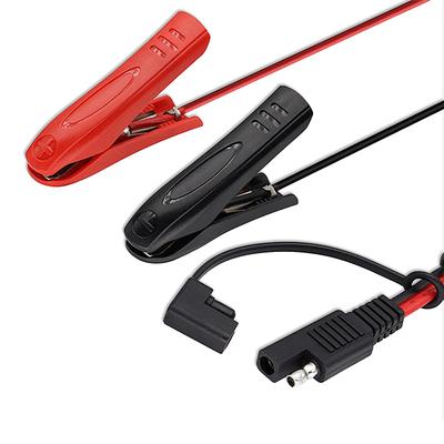 Krokodilklemme zum SAE-Anschluss, 14 AWG-Kabel für Solarladeverlängerungskabel für Autos, Motorradbatterie-Ladekabel