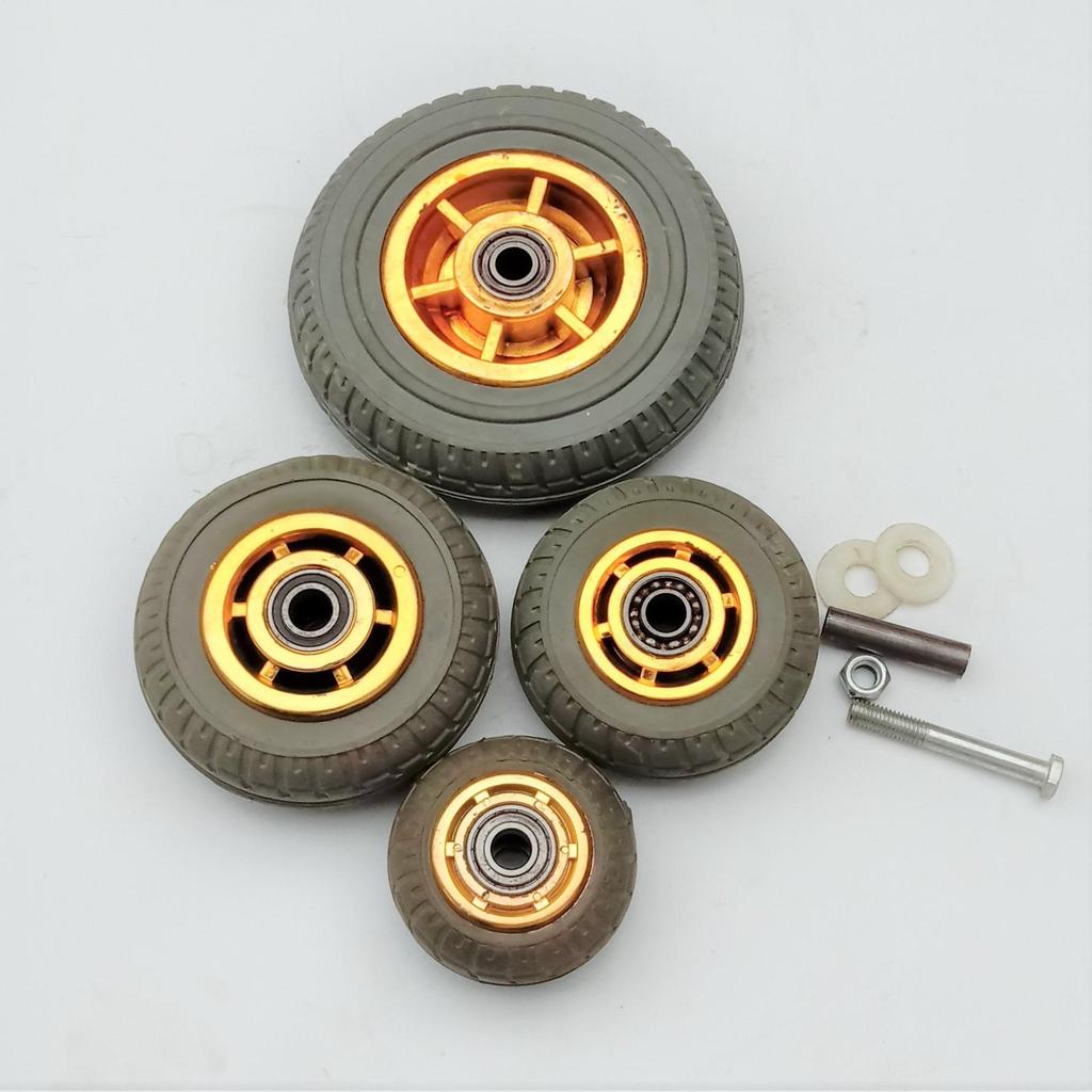 Heavy-Duty Silent Gray Rubber Swivel Caster Wheel
