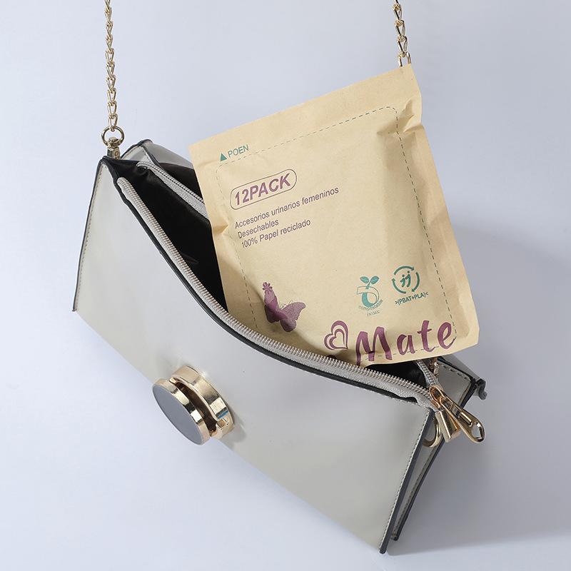 12Pcs Disposable Paper Urinal Toilet Women Urination Device Urinal Funnel Outside Pee Cup Waterproof Standing Urinary Funnel