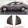 2x Kohlefaser-Look hintere Seitenfenster-Jalousie für Honda Civic 2006-11