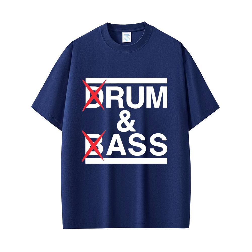 Drum and Bass Funny Meme T Shirts Rum and Ass Lovers Jokes Short Sleeve Men Casual Cotton T-shirt Men's Fashion Oversized Tshirt
