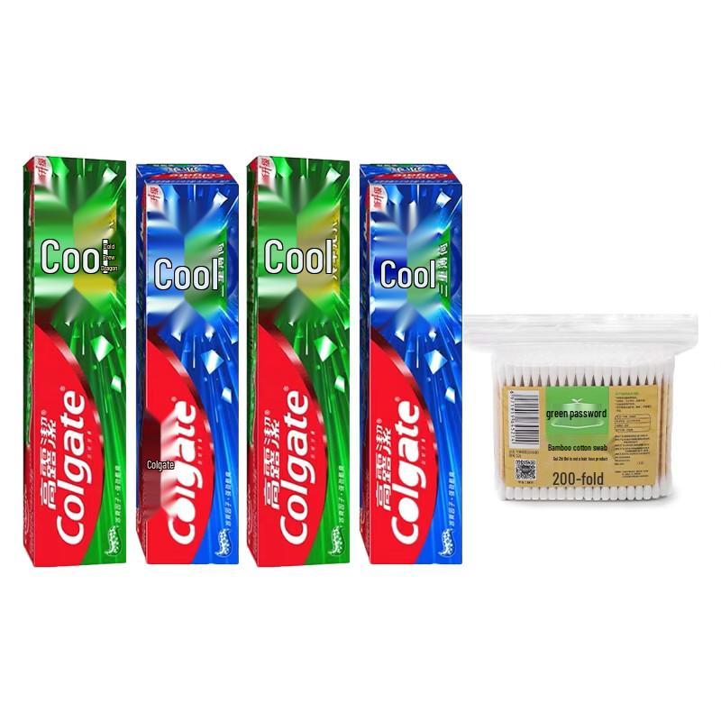 

Colgate Icy Triple Mint & Longjing Tea Toothpaste with Cotton Swabs