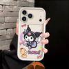 Soft Shell Phone Case for iPhone 16e 13 12 11 Pro Max 17 Air 15 16 14 Plus XR XS Max Sanrio Kuromi Hello Kitty