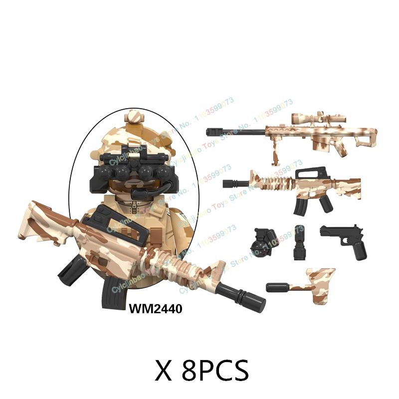 Figurine de acțiune cu mini cărămizi Forțele Speciale Navy Seals Soldați Moderni KSK SSO Blocuri de Construcție Jucării pentru Copii WM6147