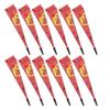 12pcs 0.9oz Temporary Tattoo Paste Red Professional Waterproof Safe DIY Body Art Painting Tattoo Cream Cone