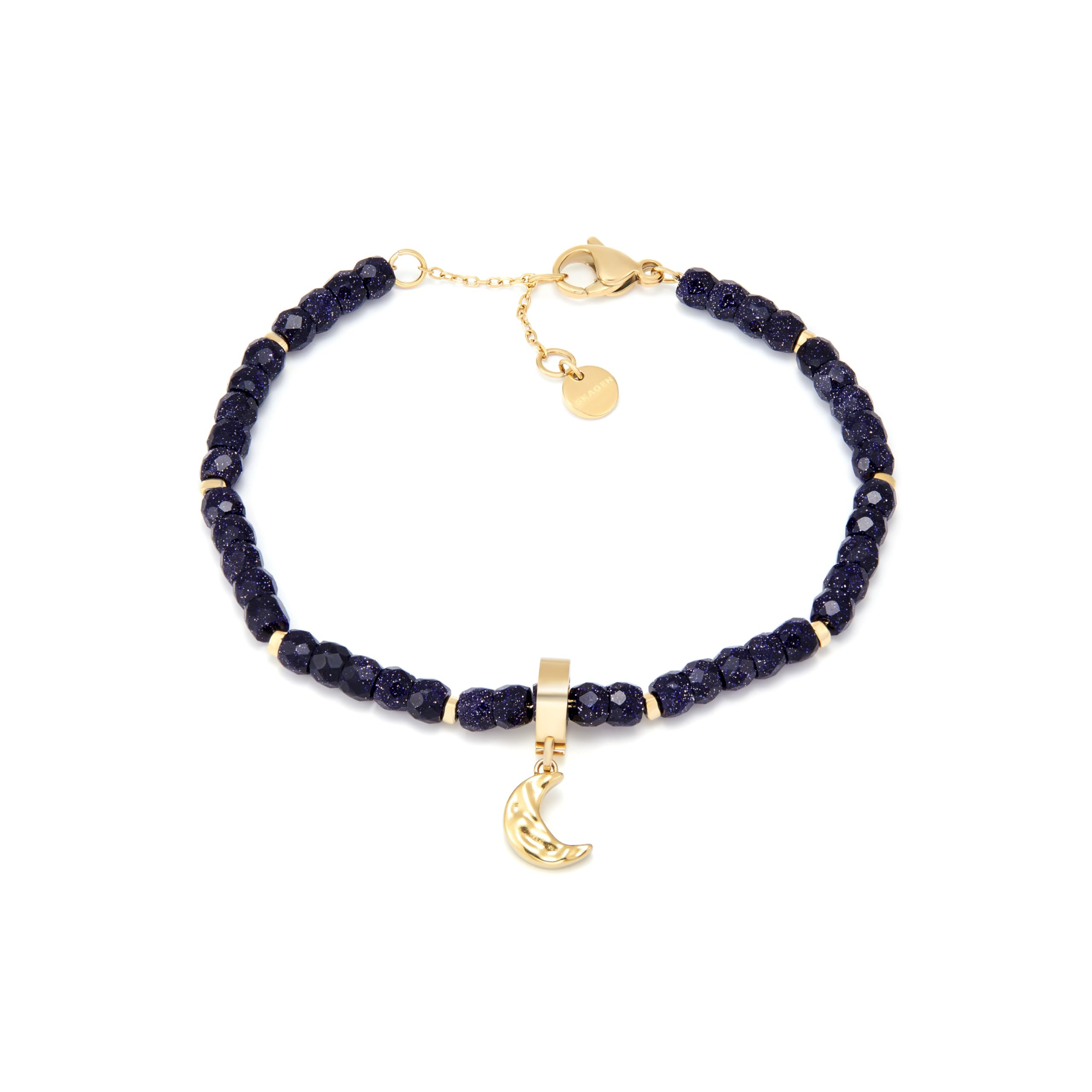 

Skagen Women s ANJA Stone Gold-Tone Stainless Steel Sandstone Bead Bracelet, SKJ1890710