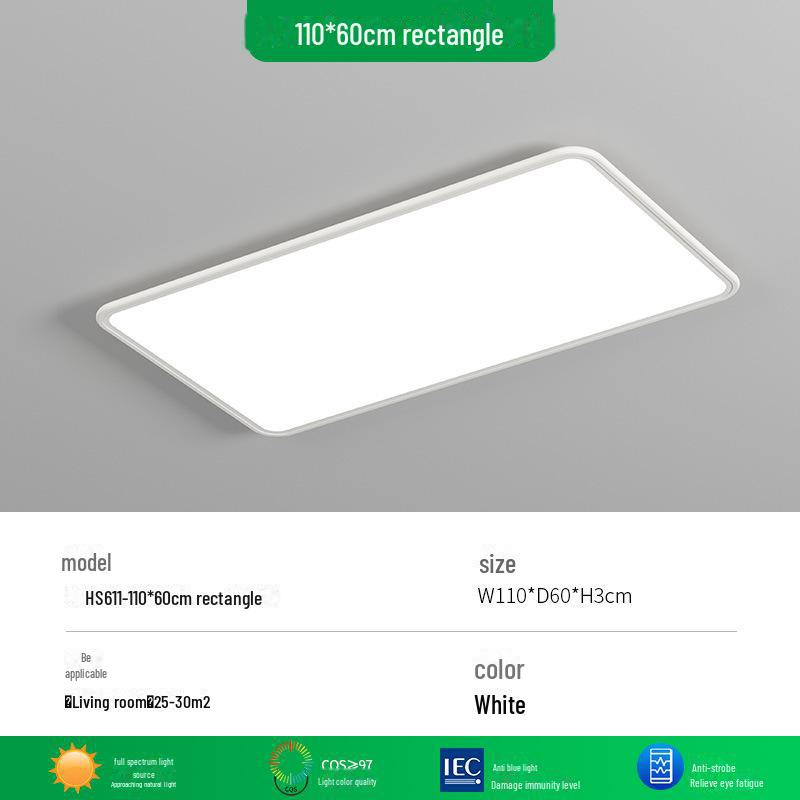 High-End Ultra-Thin Full Spectrum Round Ceiling Lamp for Living Room, Hall & Bedroom