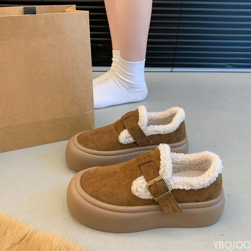 Fashion Women's new autumn winter versatile simple comfortable cotton shoes daily casual thick soled height increasing  snow boots