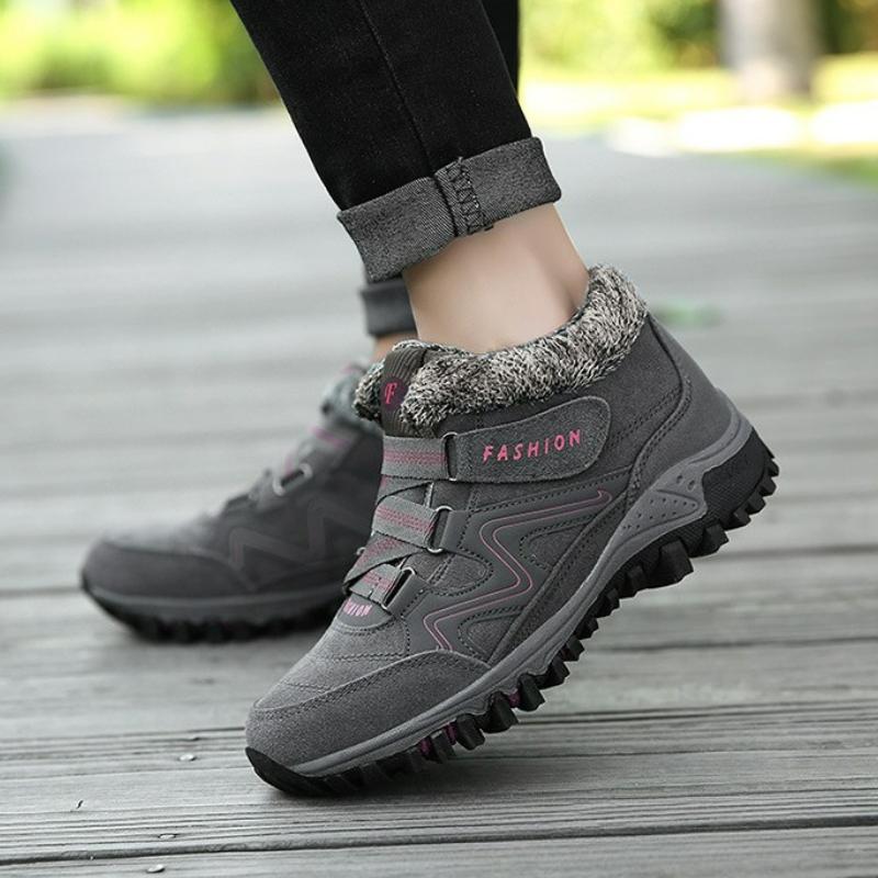 Fashion Winter Women Boots Outdoor Cotton Shoes Plush Platform Sneakers Wear-resistant Couple Snow Boots Ankle Boot Zapatillas De Mujer