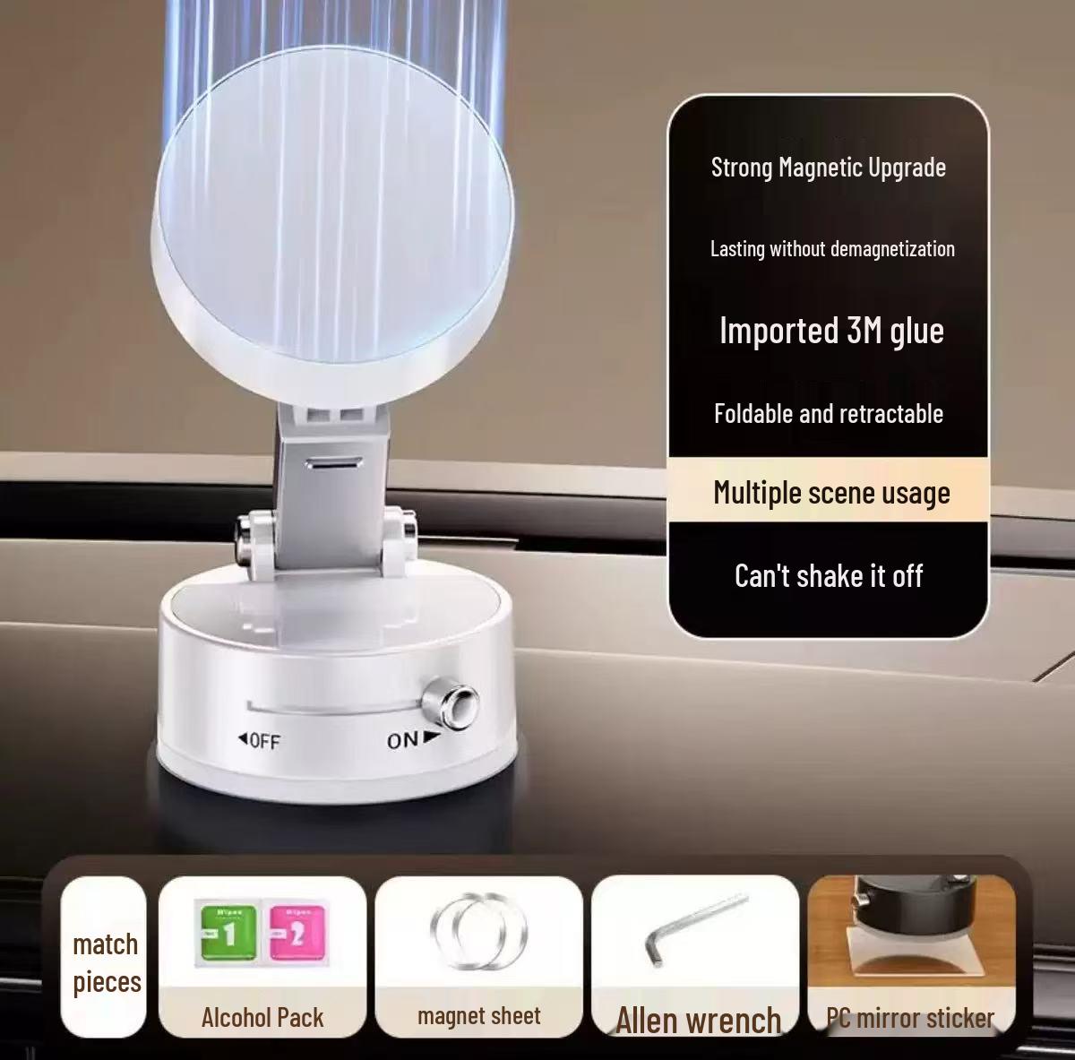 

Portable Foldable Aluminum Magnetic Phone Holder for Car and Desktop