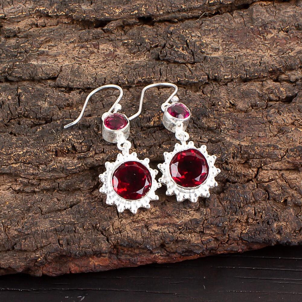 

Розовый Рубеллит Драгоценный камень 925 Стерлинговое серебро Ювелирные изделия Серьги-капли/висюльки 1,80 EE-13-10