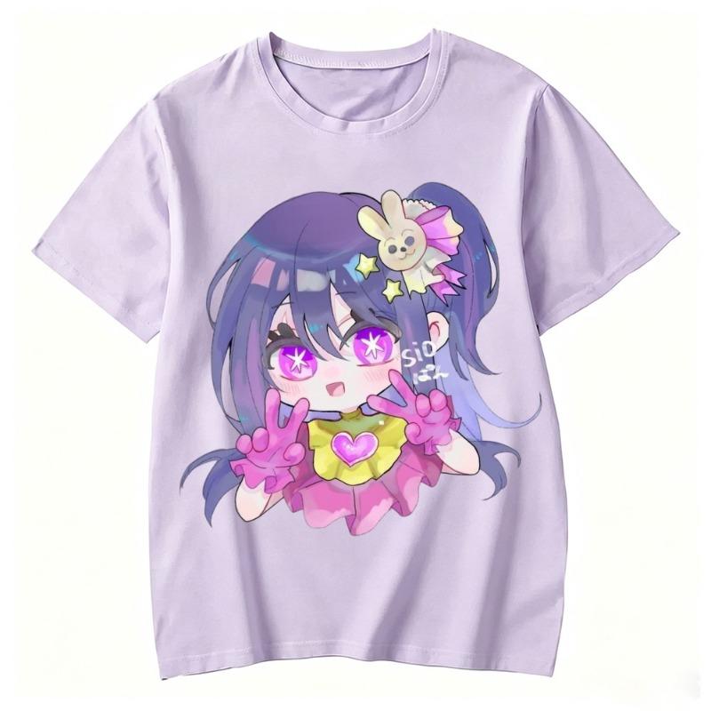Anime Manga 3d Printing T-shirt Cute Y2k Street Wear Short-sleeved T-shirt Top Clothing