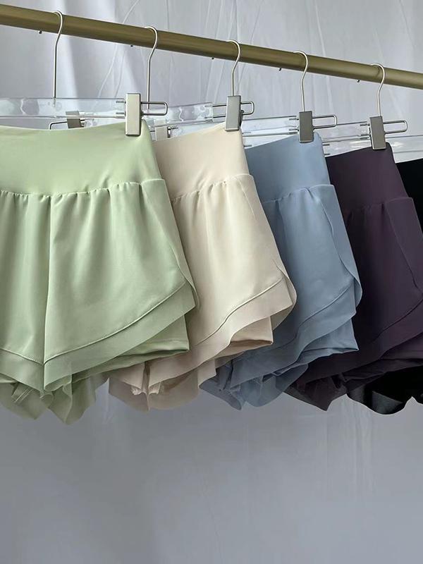 Women's Quick-Drying Mid-Waist Yoga & Running Shorts