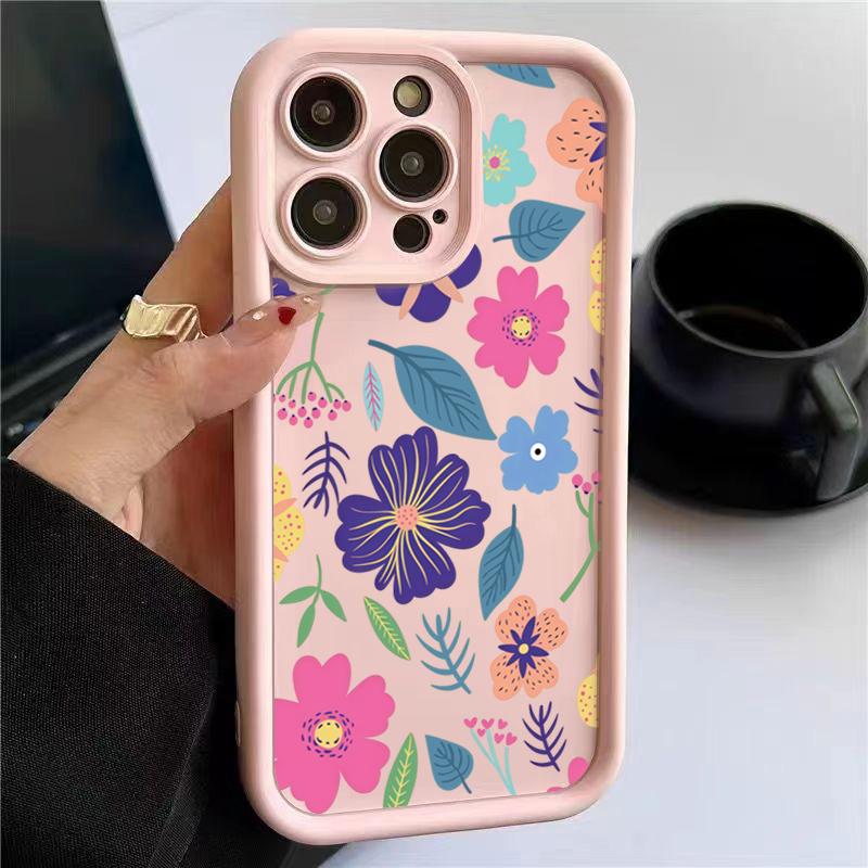 Colorful Leaves Flowers Phone Case For iPhone 17 Pro Max Air 16 15 14 13 12  XS X XR 7 8 Plus 16E Air Shockproof Bumper Cover